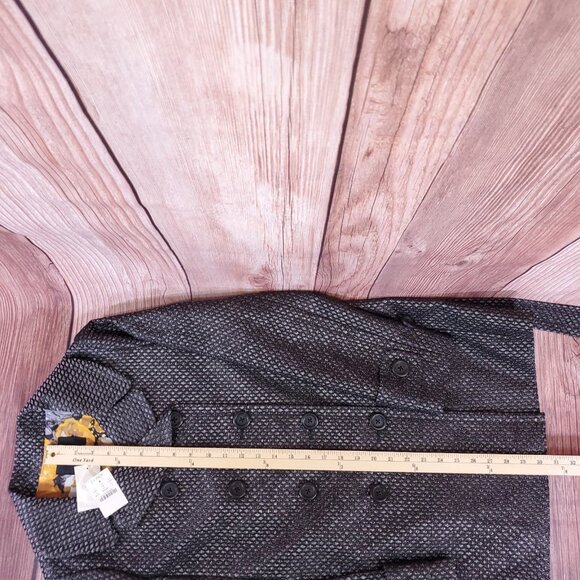 NWT J Crew Collection Womens 4 Black Label Gunmetal Metallic Jacquard Pea Coat - Picture 15 of 15